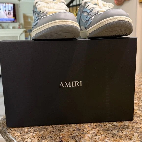 AMIRI Light Blue and Gray Sneakers - Picture 3 of 7